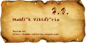 Hudák Viktória névjegykártya